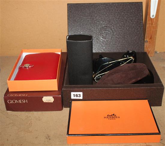 Designer glasses & sunglasses & Hermes purse, etc